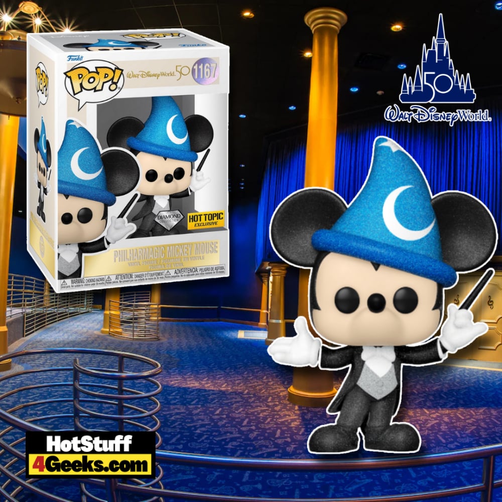 Funko Pop! Disney Walt Disney World 50th Anniversary: PhilharMagic Mickey Mouse Diamond Glitter Funko Pop! Vinyl Figure - Hot Topic Exclusive