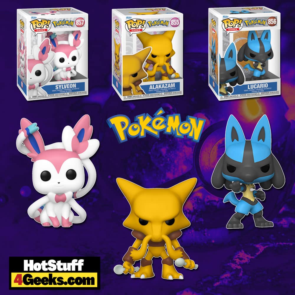 Funko Pop! Games: Pokemon - Lucario, Alakazam and  Sylveon  Funko Pop! Vinyl Figures