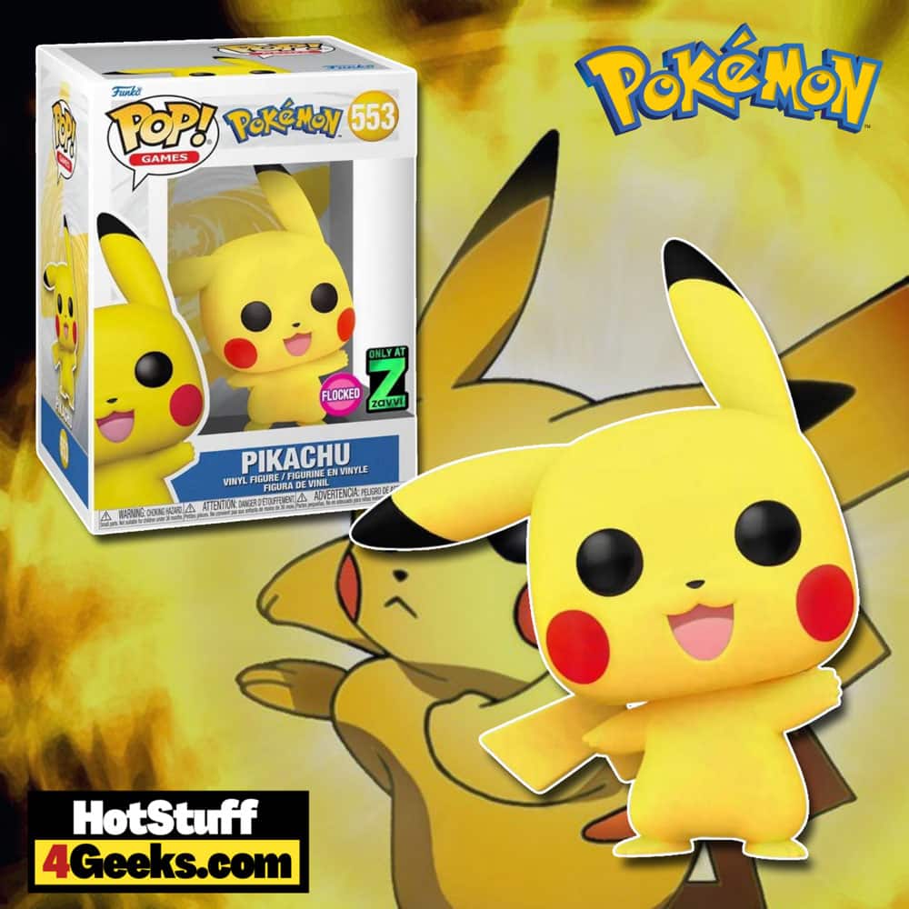 pikachu flocked funko pop