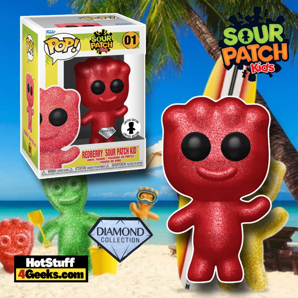 Funko Pop! Sour Patch Kids: Redberry Diamond Glitter Funko Pop! Vinyl Figure - Exclusive Limited Edition