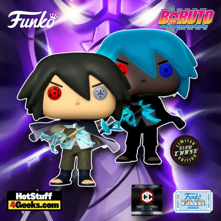 Funko Pop! Boruto: Naruto Next Generations - Sasuke With Glow-In-The-Dark (GITD) Chase Funko Pop! Vinyl Figure - Chalice Exclusive - Funko Fair 2022