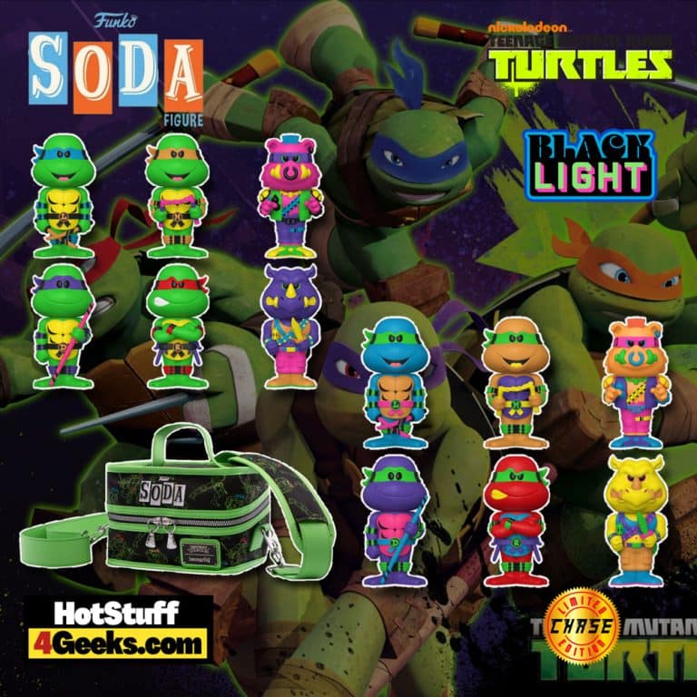 Funko Pop! Soda: Teenage Mutant Ninja Turtles (TMNT) 6-Pack Black Light Funko Vinyl Soda With Cooler - Funko Shop Exclusive