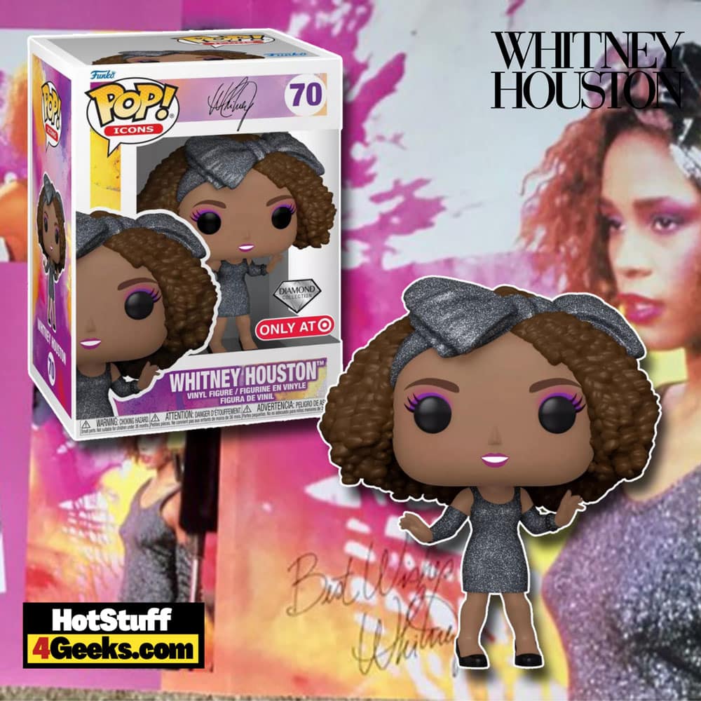 Funko Pop! Icons: Whitney Houston Diamond Glitter Funko Pop! Vinyl Figure - Target Exclusive