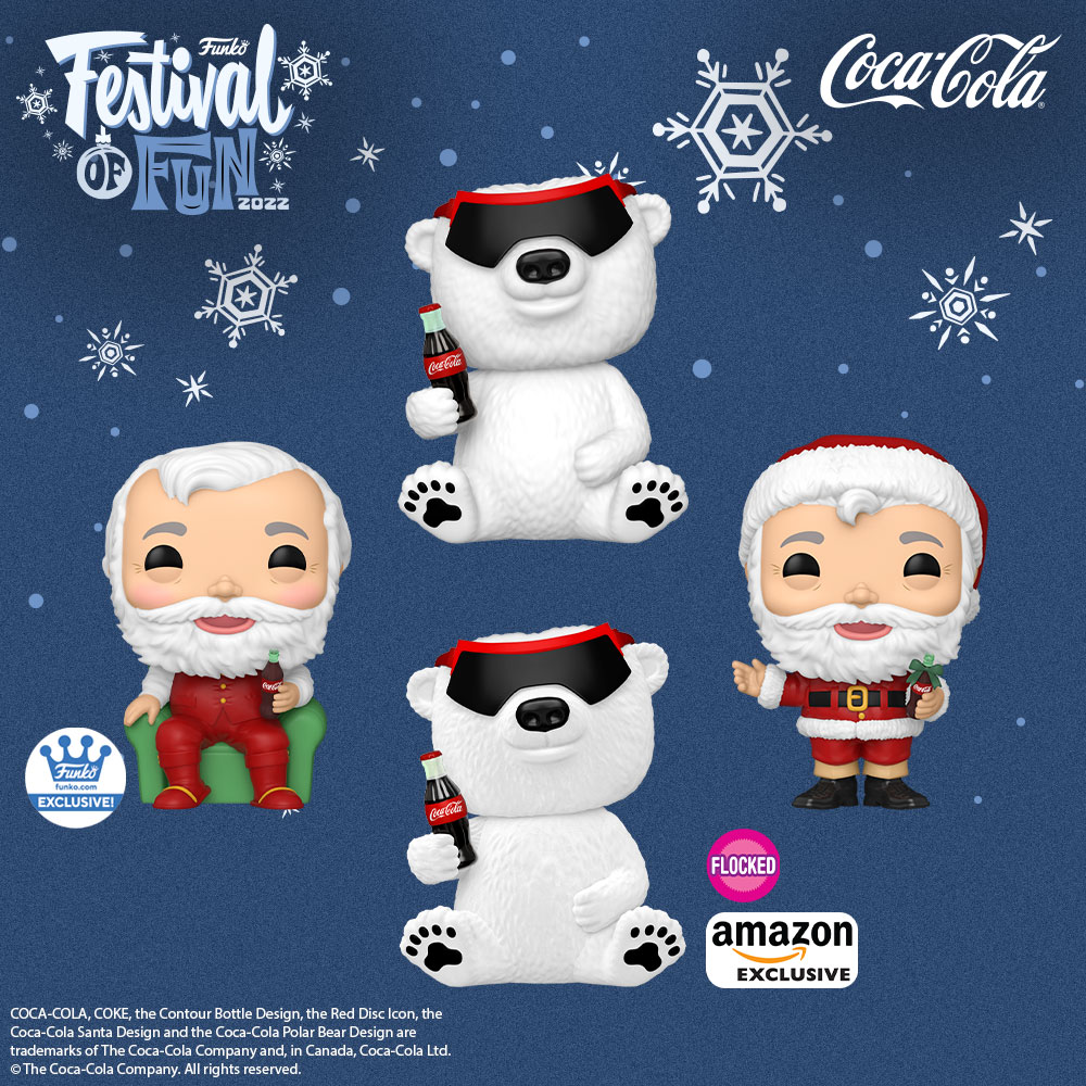 Funko Pop! Ad Icons: Coca-Cola Retro Holiday Funko Pop! Vinyl Figures (Funko Festival of Fun 2022)