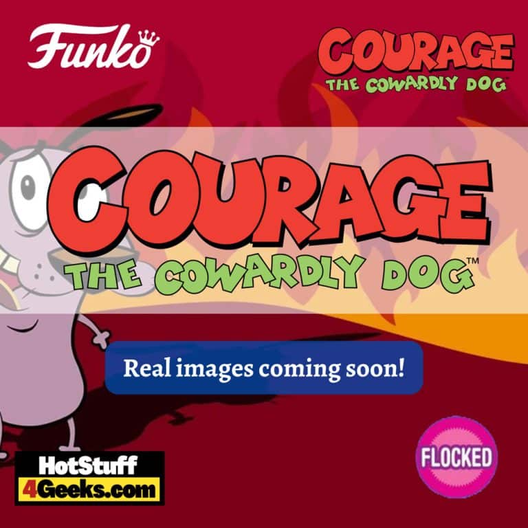 2022 NEW Courage The Cowardly Dog Flocked Funko Pop!