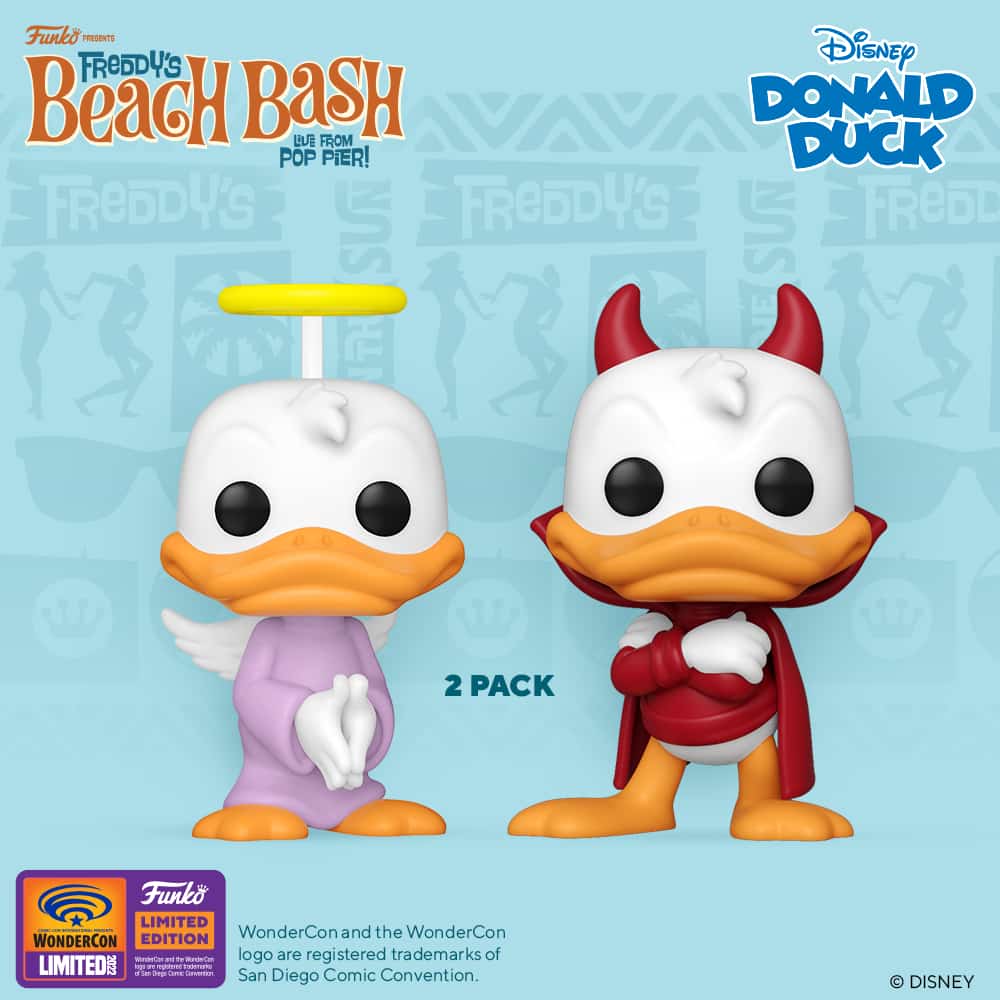 Funko Pop! Disney: Donald's Should Angel & Devil 2-Pack Funko Pop! Vinyl Figures - Wondercon 2022 and Hot Topic Exclusive