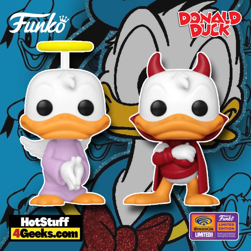 Funko Pop! Disney: Donald's Should Angel & Devil 2-Pack Funko Pop! Vinyl Figures - Wondercon 2022 and Hot Topic Exclusive