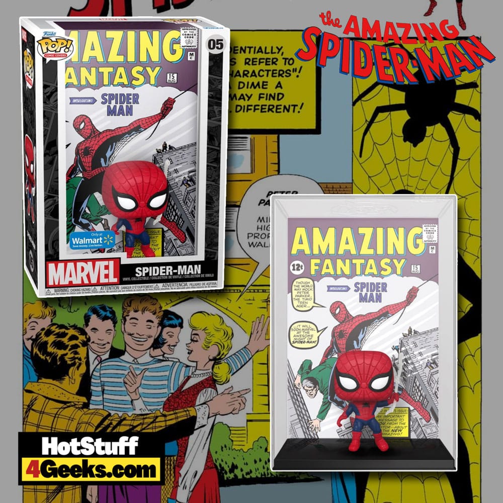 Funko POP Cover Art: The Amazing Fantasy Spider-Man Funko Pop! Cover Art Vinyl Figure - Walmart Collector Con 2022 Exclusive