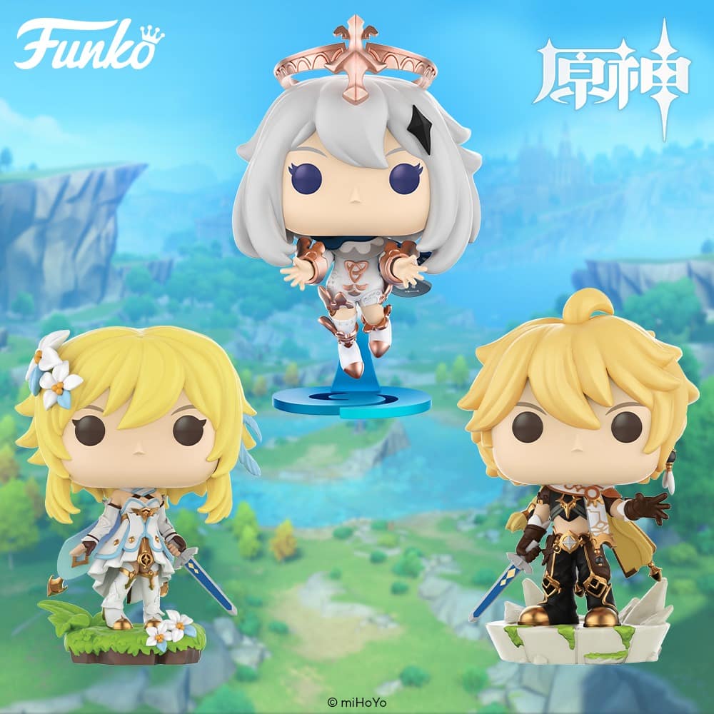 Funko Pop! Games: Genshin Impact - Paimon, Aether and Lumine Funko Pop! Vinyl Figures