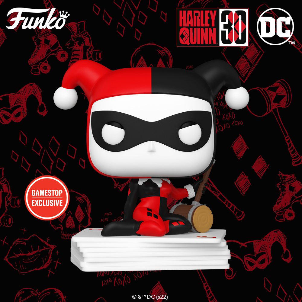 Funko Pop! Dc Comics: Harley Quinn 30th Anniversary - Harley Quinn With Cards Funko Pop! Vinyl Figure - GameStop Exclusive