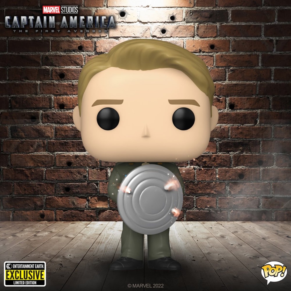 Funko Pop! Marvel Studios: Captain America with Prototype Shield Funko Pop! Vinyl Figure - Entertainment Earth Exclusive