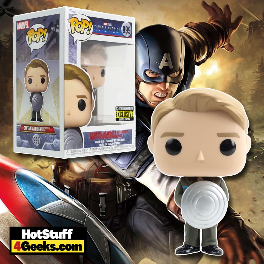 Funko Pop! Marvel Studios: Captain America with Prototype Shield Funko Pop! Vinyl Figure - Entertainment Earth Exclusive