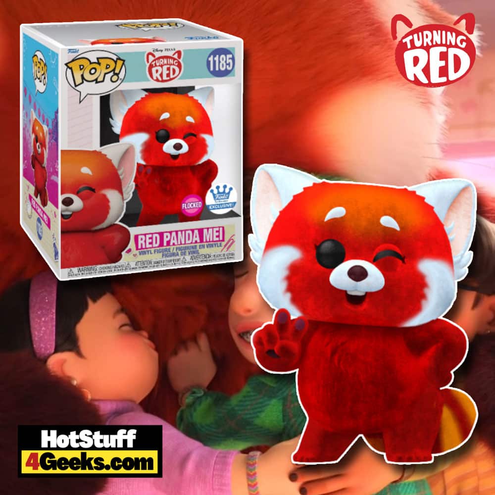 Funko Pop! Movies: Turning Red - Red Panda Mei Flocked 6-Inch Super Sized Funko Pop! Vinyl Figure is a Funko Shop Exclusive