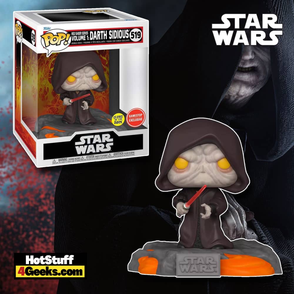 Funko Pop! Deluxe: Star Wars - Red Saber Series Volume 1 - Darth Sidious Glow-In-The-Dark (GITD) Funko Pop! Vinyl Figure - GameStop Exclusive