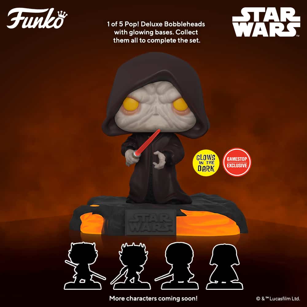 Funko Pop! Deluxe: Star Wars - Red Saber Series Volume 1 - Darth Sidious Glow-In-The-Dark (GITD) Funko Pop! Vinyl Figure - GameStop Exclusive