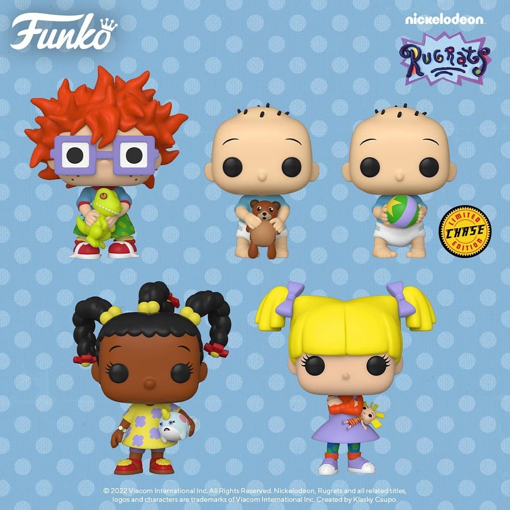 Funko Pop! Television: Rugrats - Susie Carmichael, Chuckie Finster, Angelica Pickles, Tommy Pickles With Chase Variant, and Phil & Lil 2-Pack  Funko Pop! Vinyl Figures