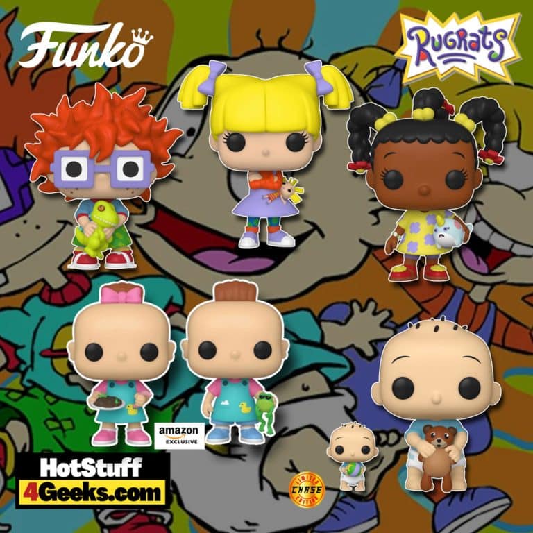 Funko Pop! Television: Rugrats - Susie Carmichael, Chuckie Finster, Angelica Pickles, Tommy Pickles With Chase Variant, and Phil & Lil 2-Pack  Funko Pop! Vinyl Figures