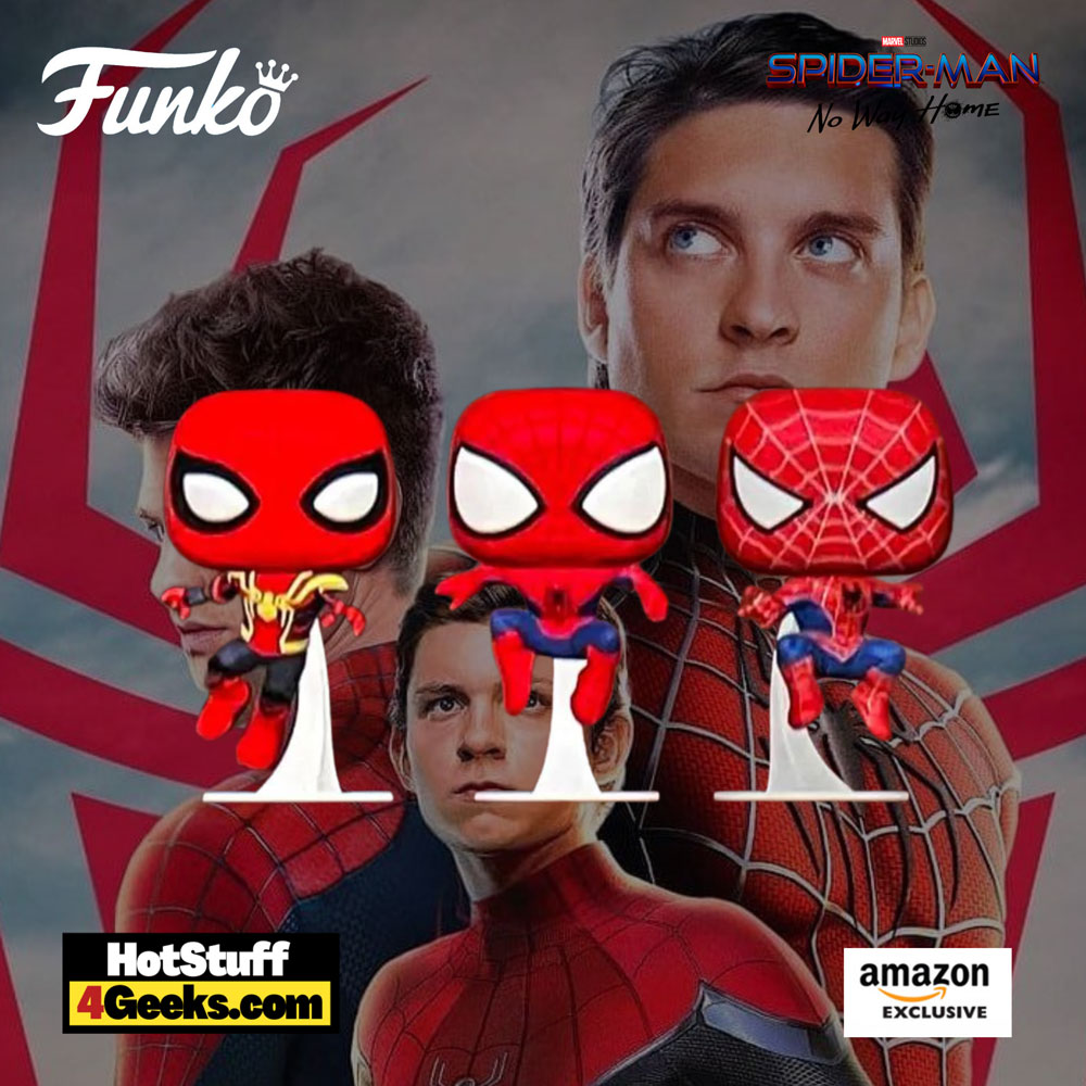 Funko Pop! Marvel: Spider-Man: No Way Home: Leaping Spider-Man 3-pack Funko Pop! Vinyl Figures - Amazon Exclusive