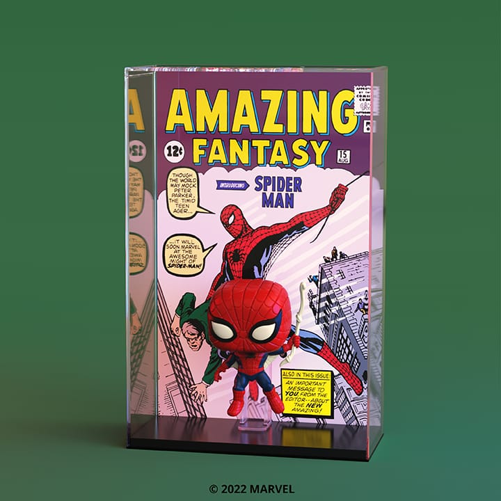 Funko POP Cover Art: The Amazing Fantasy Spider-Man Funko Pop! Cover Art Vinyl Figure – Walmart Collector Con 2022 Exclusive