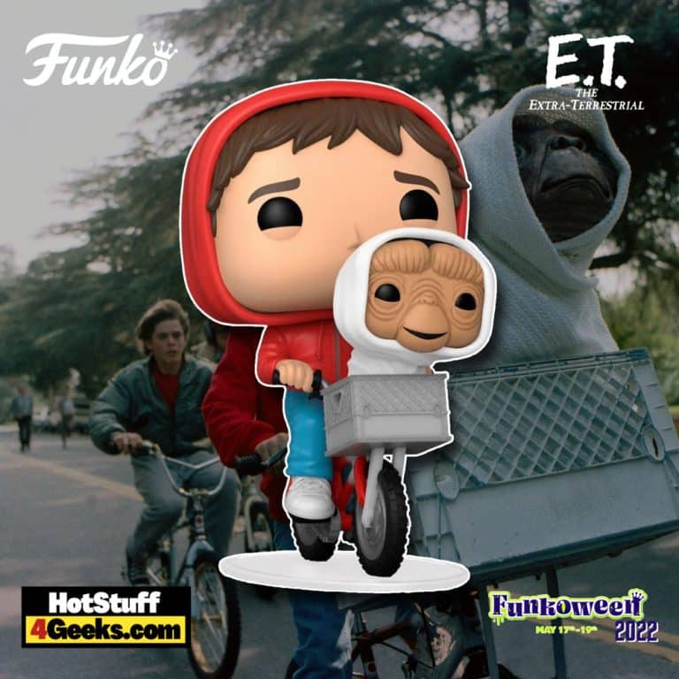 Funko Pop! Movie Moments: E.T. The Extra-Terrestrial 40th Anniversary - Elliott and E.T. in Basket Bike Funko Pop! Vinyl Figure (Funkoween 2022)
