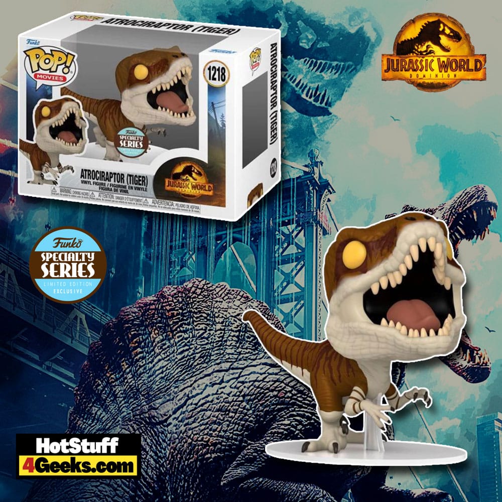 New Jurassic World Dominion Atrociraptor Tiger Funko Pop 