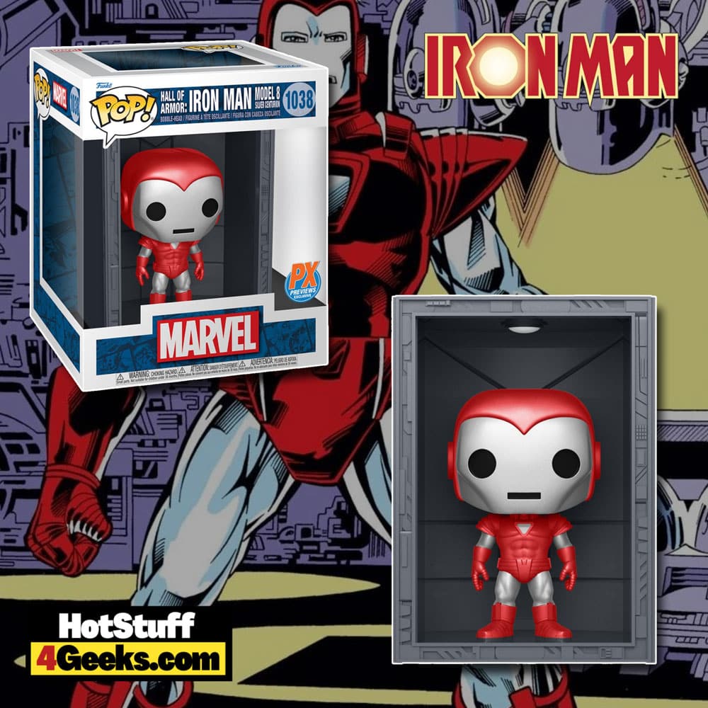 Funko Pop! Deluxe Marvel: Iron Man Hall of Armor - Model 8 Silver Centurion Funko Pop! Vinyl Figure – PX Previews Exclusive
