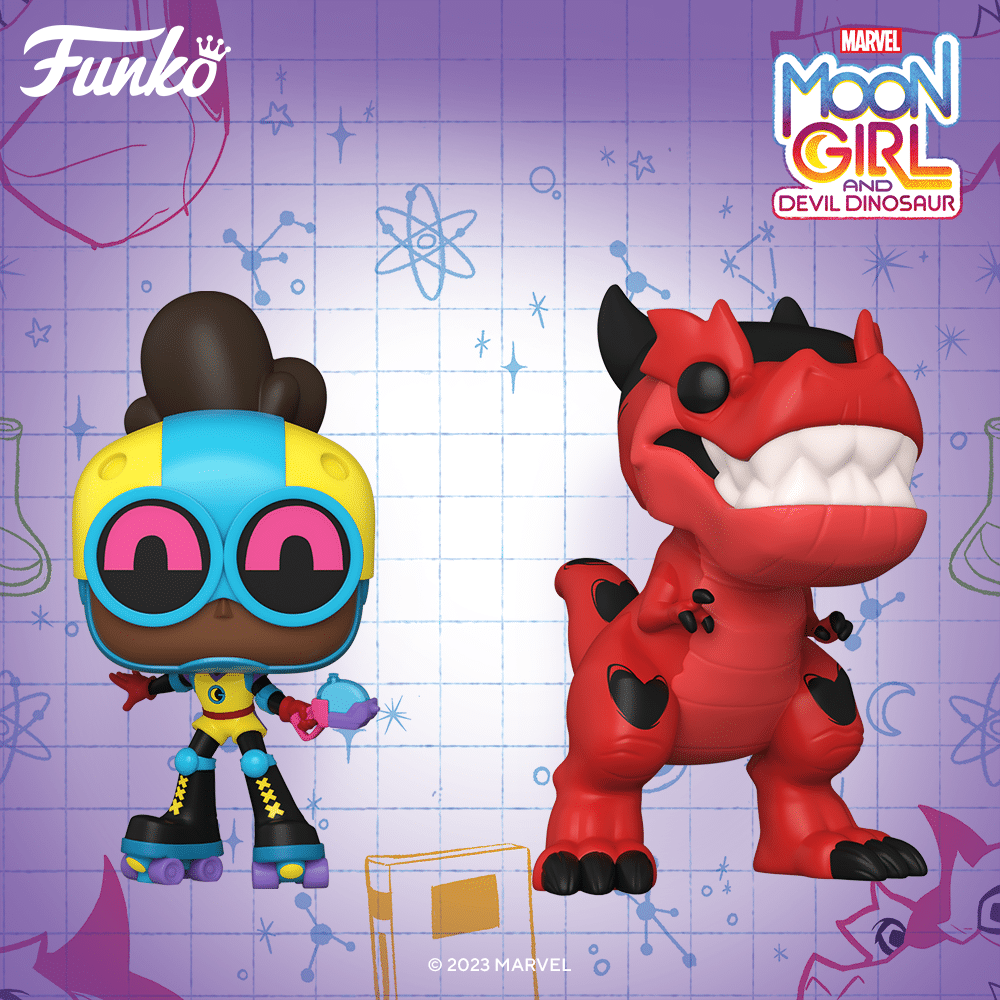 Funko Pop! Marvel's Moon Girl and Devil Dinosaur Funko Pops