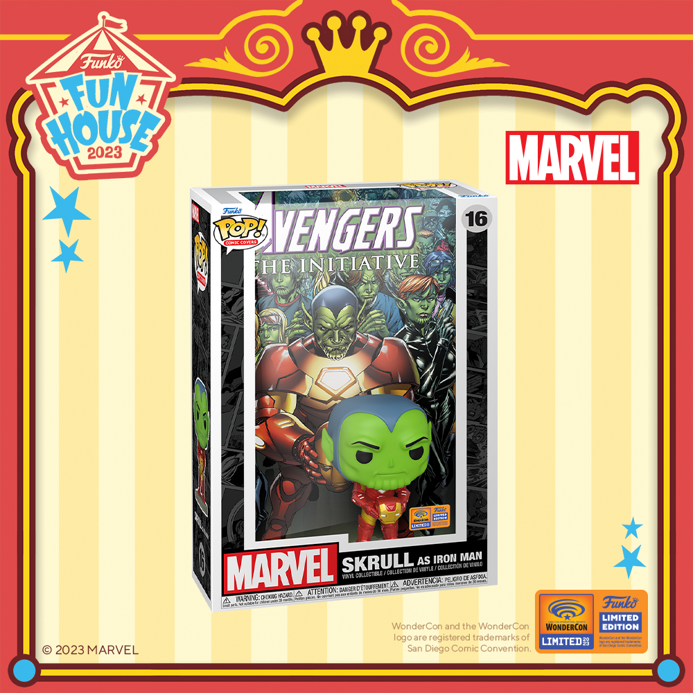 Funko POP! Comic Covers – Skrull as Iron Man (Avengers: The Initiative #1) Funko Pop! Comic Cover Vinyl Figure – WonderCon 2023 and Target Shared Exclusive