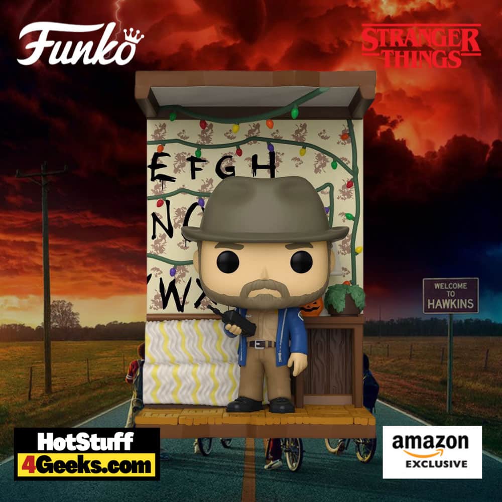 Funko Pop! Deluxe: Stranger Things Build A Scene – Byers House: Hooper Funko Pop! Deluxe Vinyl Figure – Amazon Exclusive – Figure 4 of 4