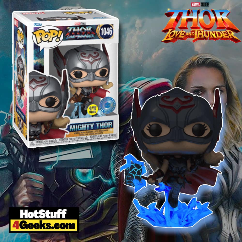 Funko Pop! Movies: Thor Love and Thunder - Mighty Thor Glow In The Dark (GITD) Funko Pop! Vinyl Figure - PIAB Exclusive