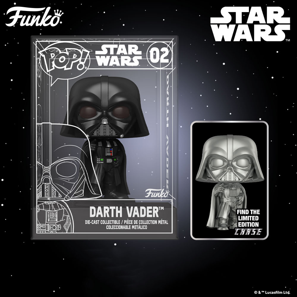 Funko Pop! Die-Cast: Star Wars – Darth Vader Metallic with Chase Funko Pop! Die-Cast Vinyl figure – Funko Shop Exclusive