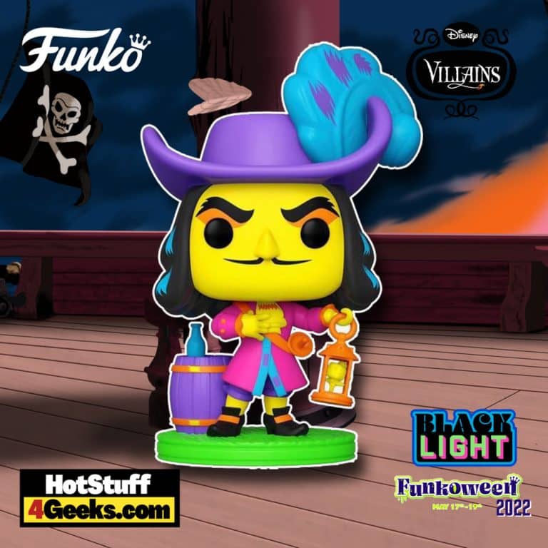 Funko Pop! Disney Villains - Captain Hook Black Light Funko Pop! Vinyl Figure - Hot Topic Exclusive (Funkoween 2022)