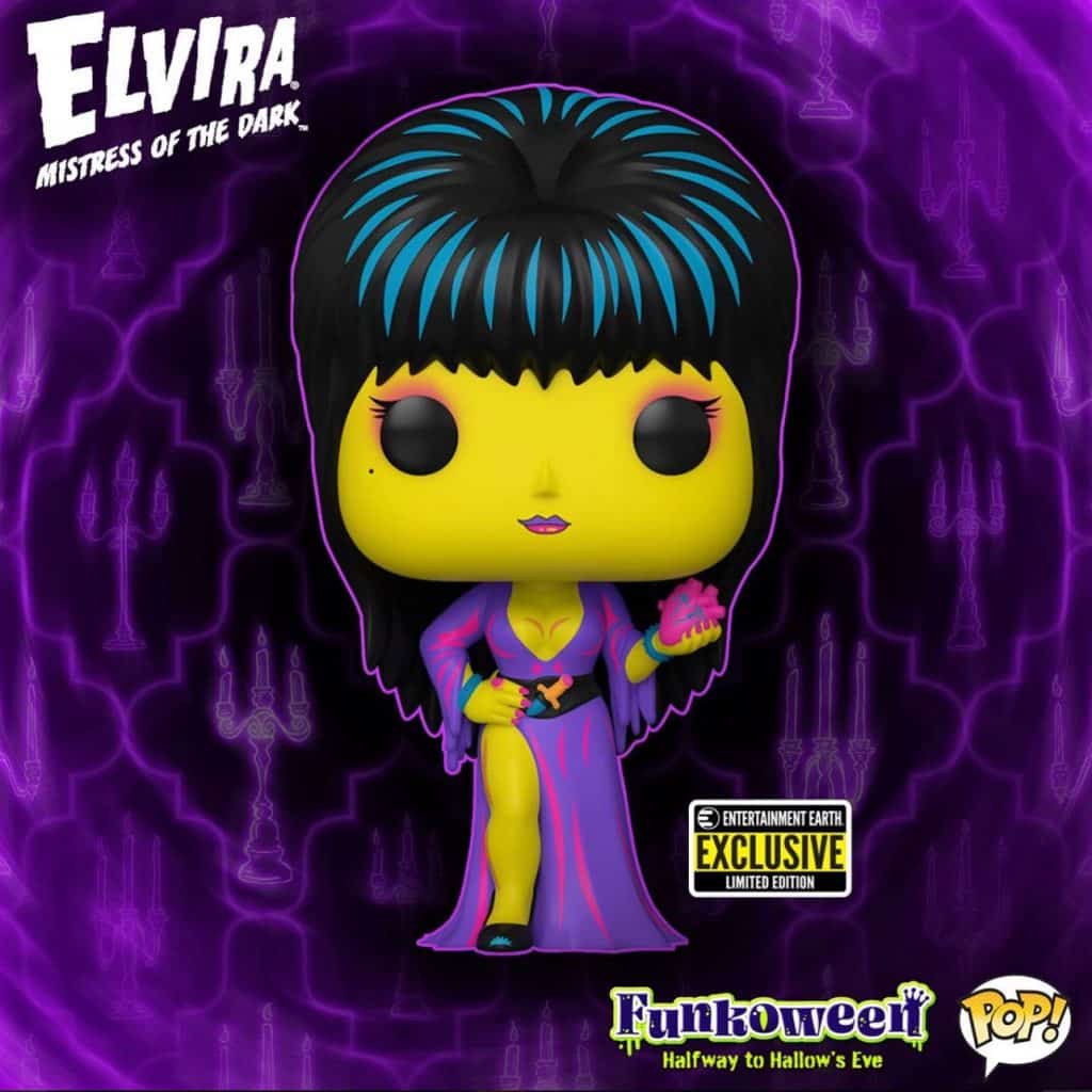 Funko Pop! Icons: Elvira Mistress of the Dark Black Light Funko Pop! Vinyl Figure (Funkoween 2022)