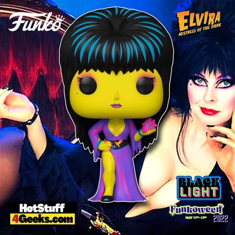 Funko Pop! Icons: Elvira Mistress of the Dark Black Light Funko Pop! Vinyl Figure (Funkoween 2022)