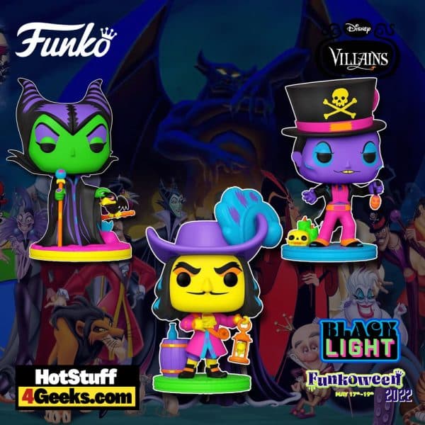 Funkoween 2022: Disney Villains Black Light Funko Pops