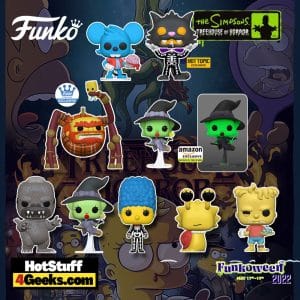 Funko Pop! Television: Simpsons - The Treehouse of Horror - Homerzilla, Skeleton Marge, Twin Bart, Snail Lisa, Witch Maggie, Spider Willie 6-inch,  Itchy and Scratchy Skeleton, and Witch Maggie GITD Funko Pop! Vinyl Figures (Funkoween 2022)