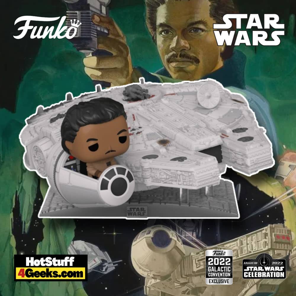 Funko Pop! Rides Super Deluxe: Star Wars -  Lando Calrissian in the Millennium Falcon Funko Pop! Vinyl Figure - Star Wars Celebration/Galactic Convention 2022 and Amazon Shared Exclusive