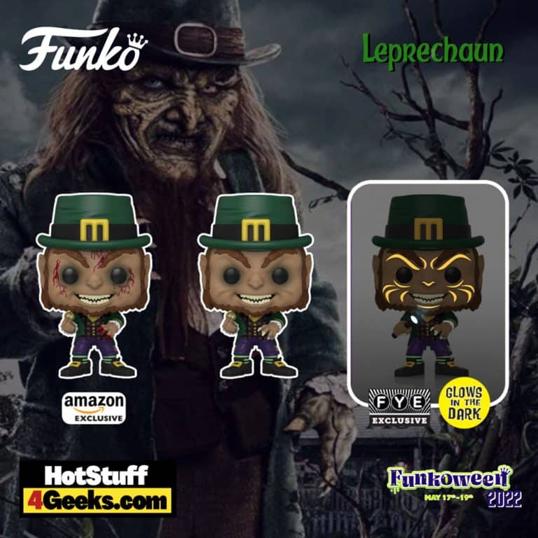 Funko Pop! Movies: Leprechaun - Leprechaun, Leprechaun Bloddy, and Leprechaun With Flashlight GITD Funko Pop! Vinyl Figures (Funkoween 2022)