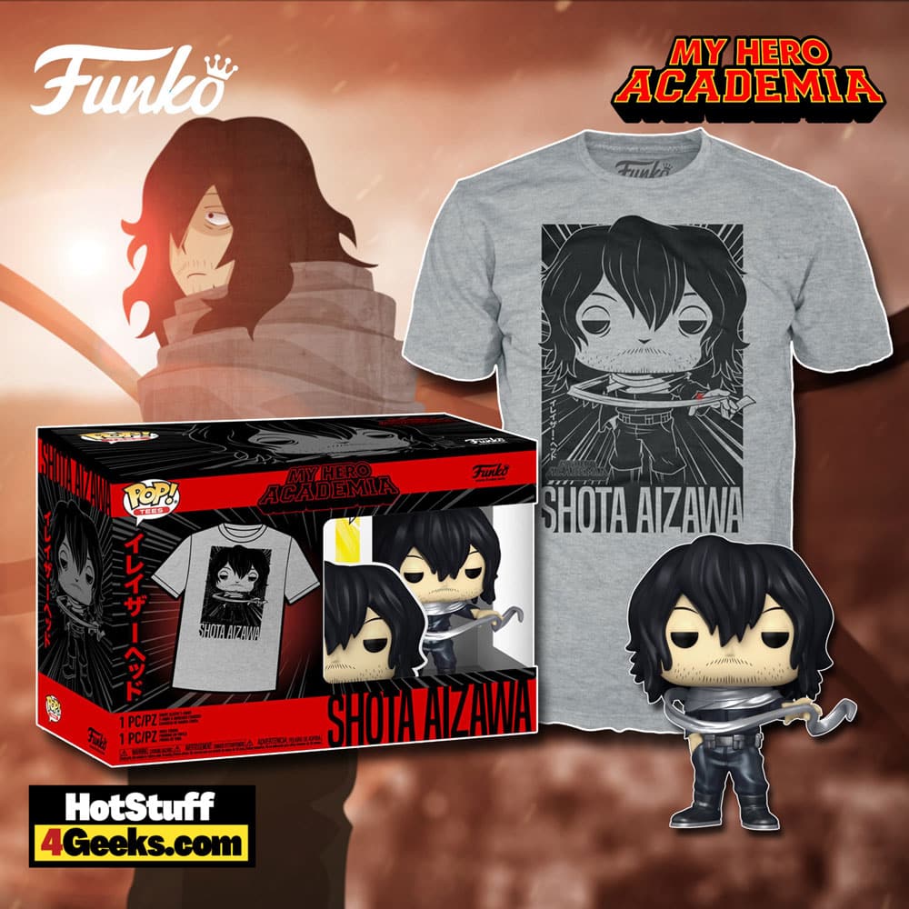 Funko Pop! Tees: My Hero Academia - Shota Aizawa Funko Pop! Vinyl Figure and Tee Bundle 