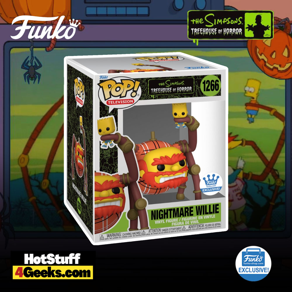 Funko Pop! Television: Simpsons - The Treehouse of Horror: Nightmare Willie (Spider Willie) Holding Bart Simpson 6-inch Super-Sized Funko Pop! Vinyl Figure (2023 release)