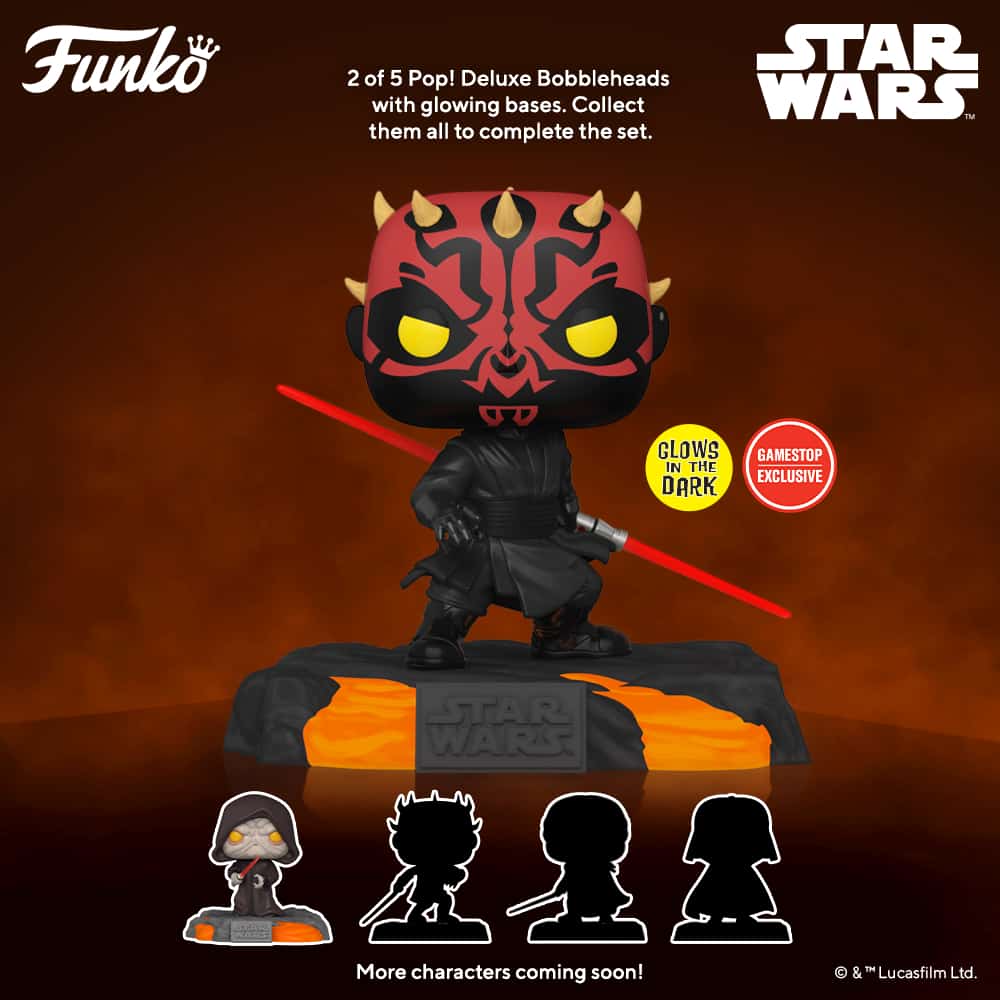 Funko Pop! Deluxe: Star Wars Red Saber Series Volume 1 - Sith Darth Maul Glow-In-the-Dark (GITD) Funko Pop! Vinyl Figure 2 of 4 - GameStop Exclusive