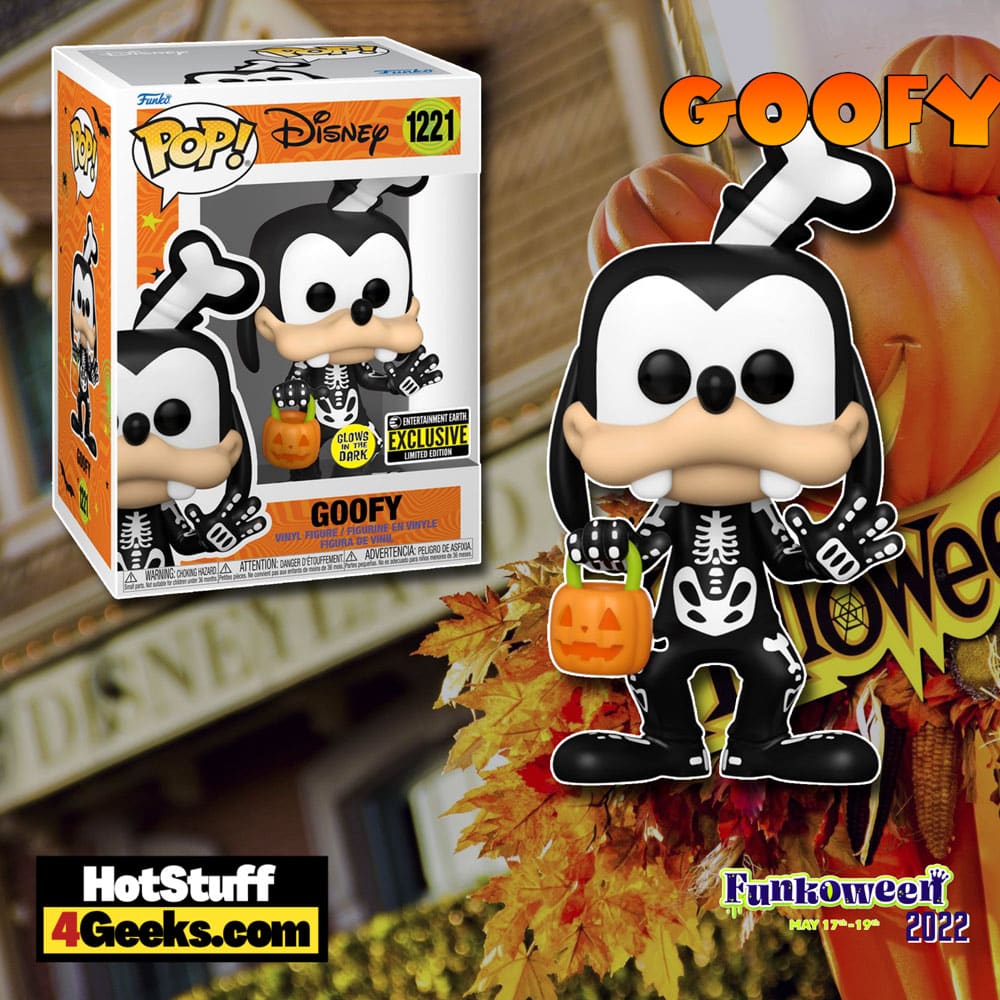 Funko Pop! Disney Halloween: Skeleton Goofy Glow-In-The-Dark (GITD) Funko Pop! Vinyl Figure - Entertainment Earth Exclusive