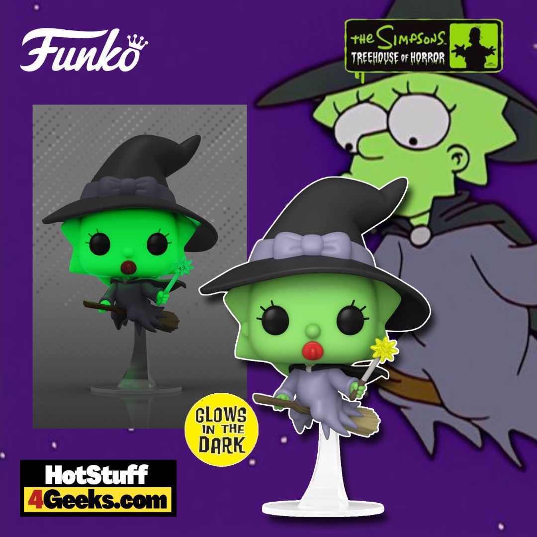 Funko Pop! Television: Simpsons The Treehouse of Horror - Witch Maggie Glow-In-The-Dark (GITD Funko Pop! Vinyl Figure - Amazon Exclusive