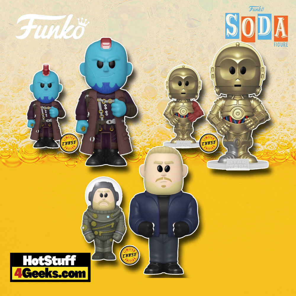 NEW Yondu, C-3P0, and Luther Hargreeves Funko Soda Figures