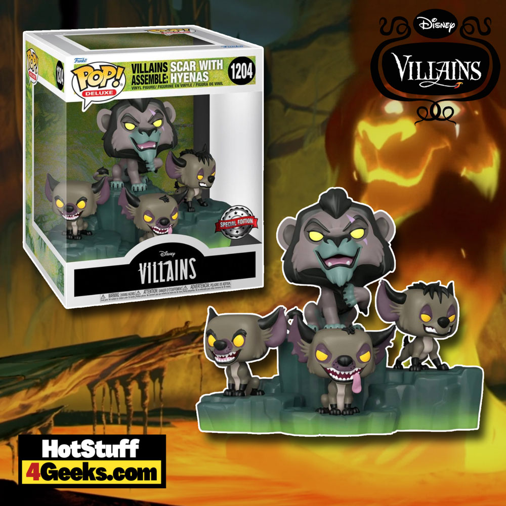 Funko Pop! Deluxe: Disney Villains Assemble - Scar with Hyenas Funko Pop! Vinyl Figure - Hot Topic Exclusive