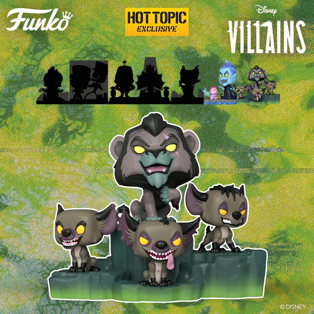 Funko Pop! Deluxe: Disney Villains Assemble - Scar with Hyenas Funko Pop! Vinyl Figure - Hot Topic Exclusive