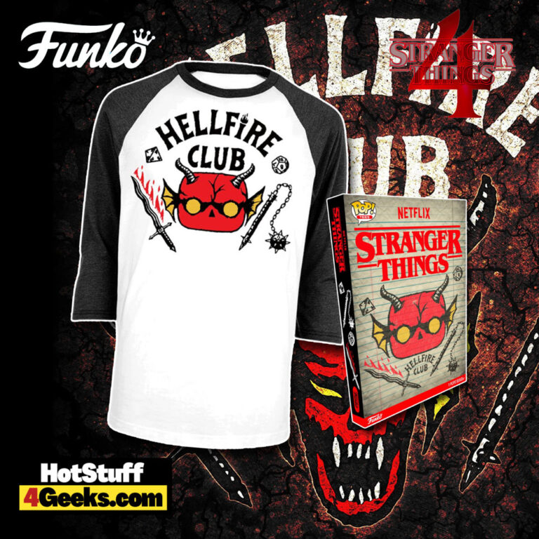 Funko! Tee Stranger Things Season 4 Hellfire Club Adult Boxed Pop! T-Shirt