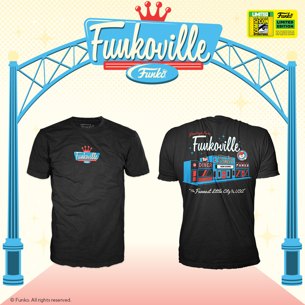 Funko Pop! Funkoville T-Shirt – San Diego Comic-Con (SDCC) 2022 and Funko Shop Exclusive