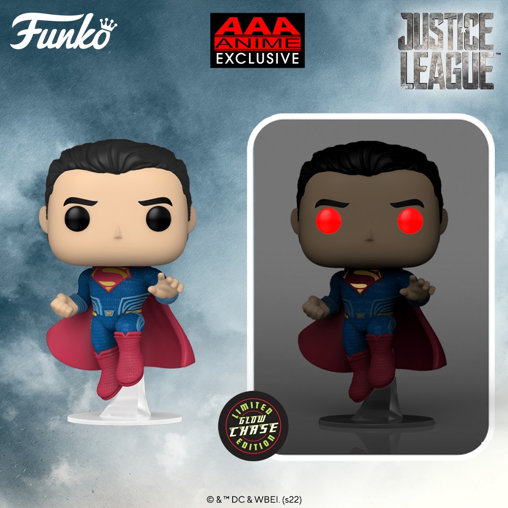 Funko Pop! Movies: Justice League: Superman with Glow-In-The-Dark (GITD) Chase Variant Funko Pop! Vinyl Figure - AAA Anime Exclusive