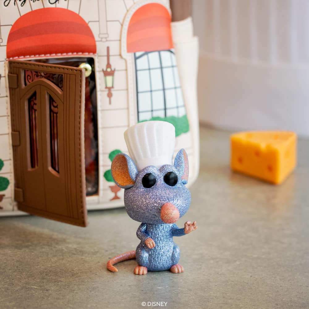 Loungefly Pop! Ratatouille: Gusteau's Restaurant Mini Backpack and Remy Diamond Glitter Funko Pop!